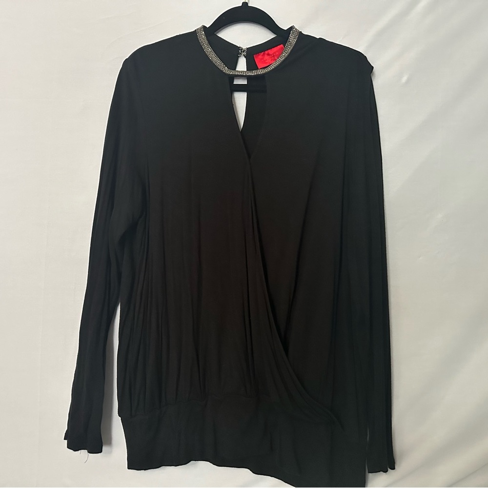 Jennifer López Black Blouse size XL